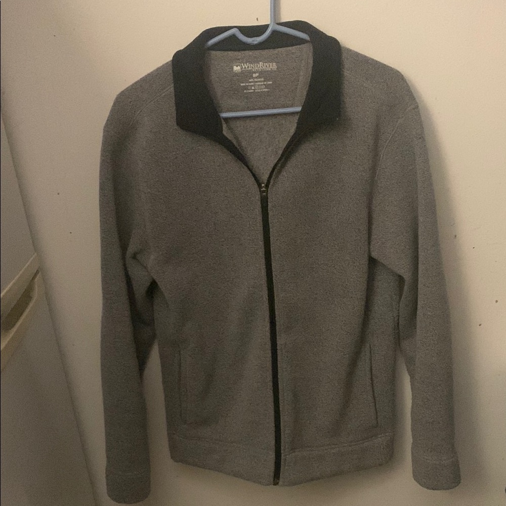 Super Comfy Grey Wind River Full Zip Sweater Jacket SZ Medium